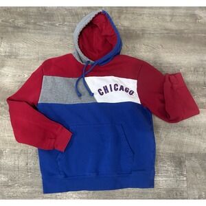 Mitchell & Ness MLB Youth Boys Chicago Cubs Red Blue White Hoodie Medium (10/12)